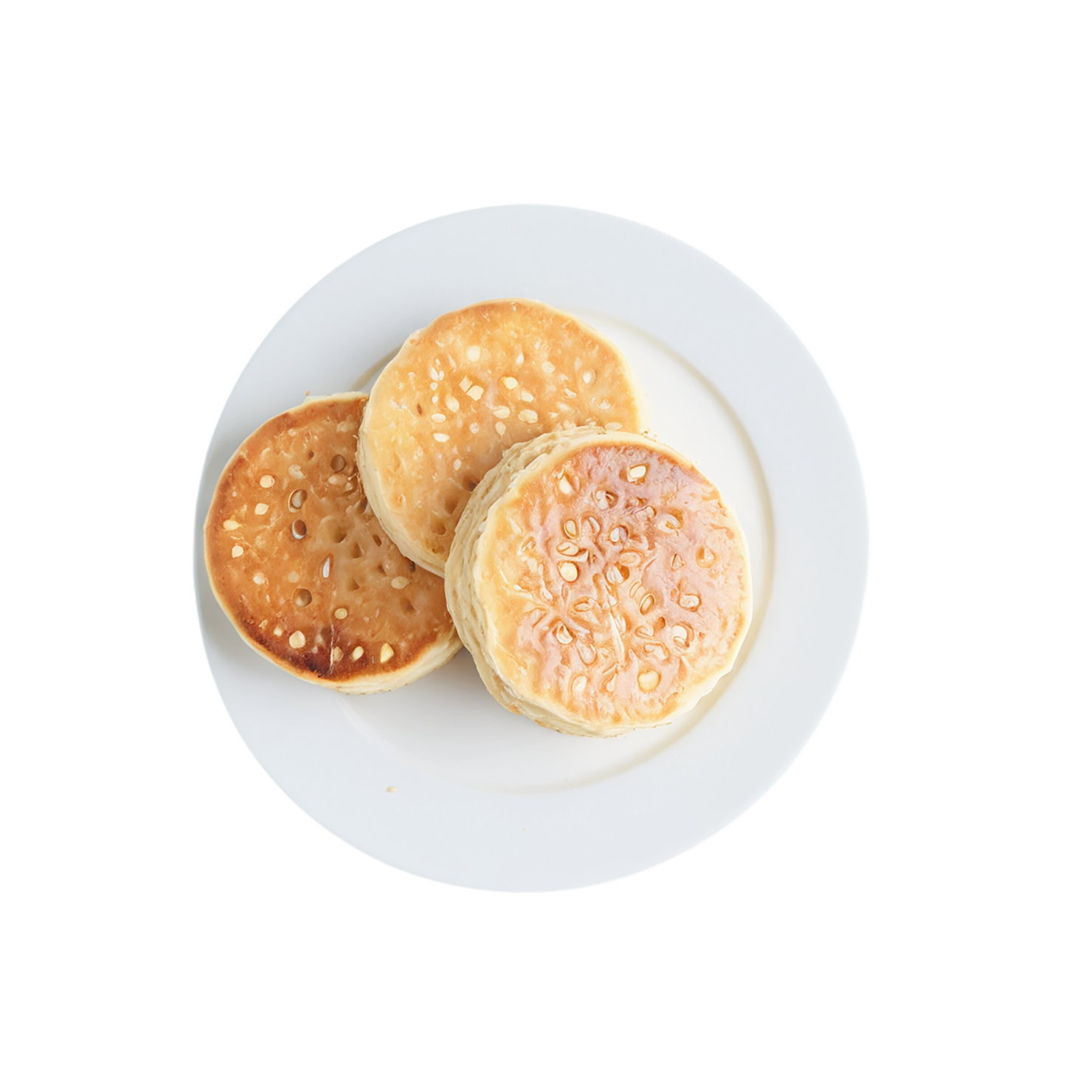 Crumpets baked goods isolated on transparent background #2868