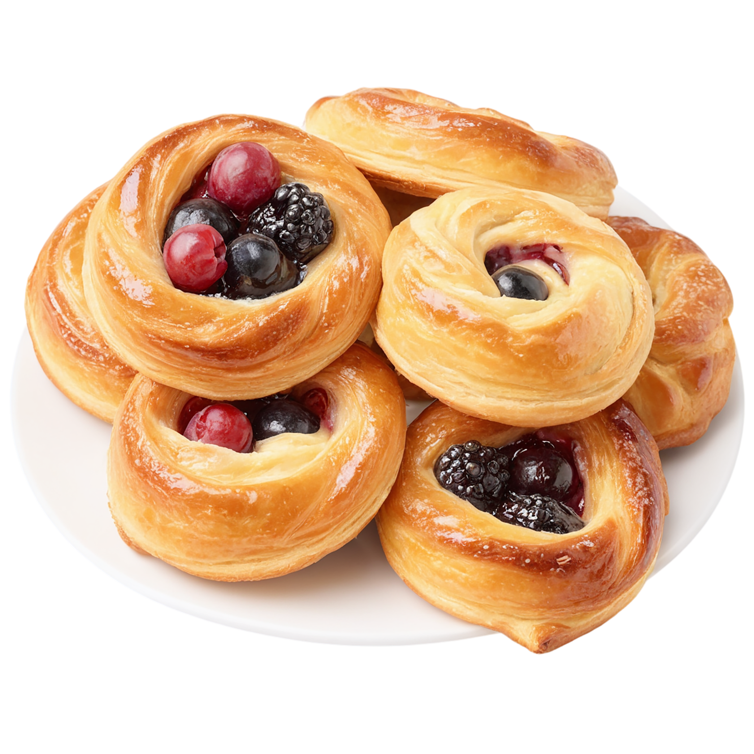 Danish pastries baked goods isolated on transparent background #2874