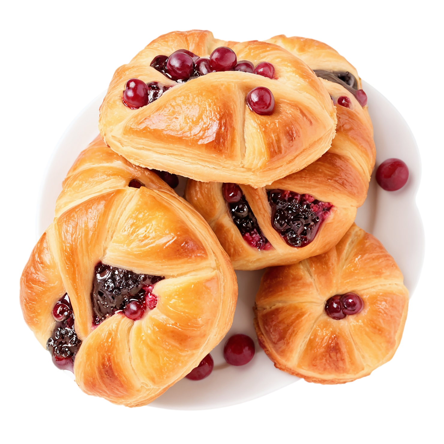 Danish pastries baked goods isolated on transparent background #2881