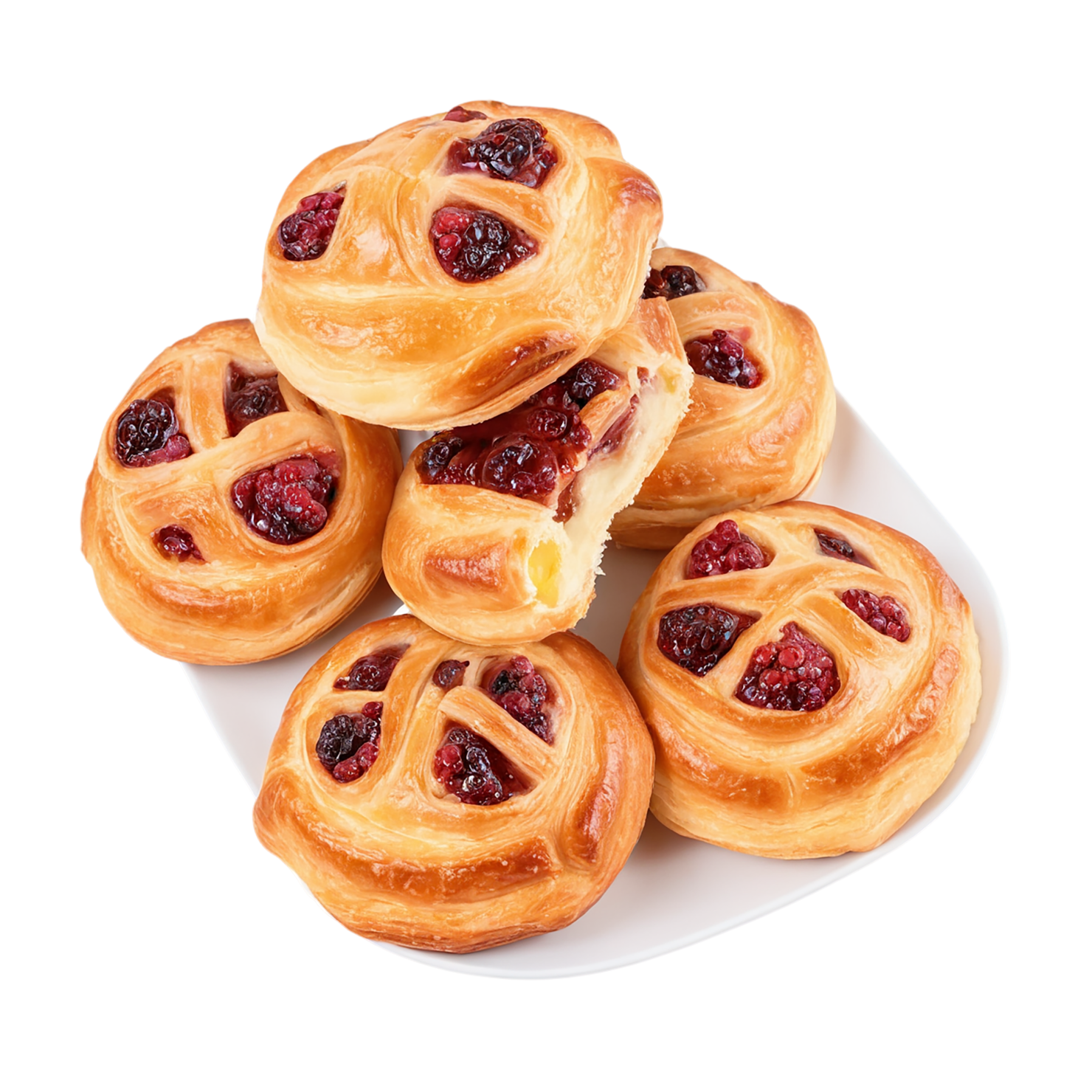 Danish pastries baked goods isolated on transparent background #2889