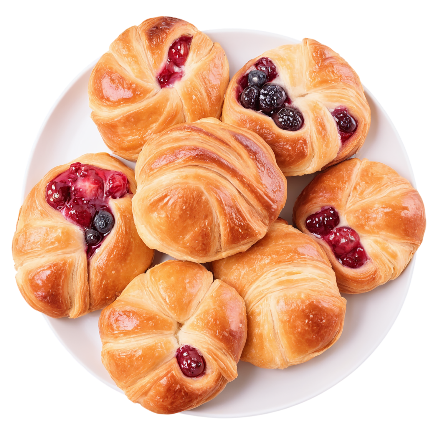 Danish pastries baked goods isolated on transparent background #2893