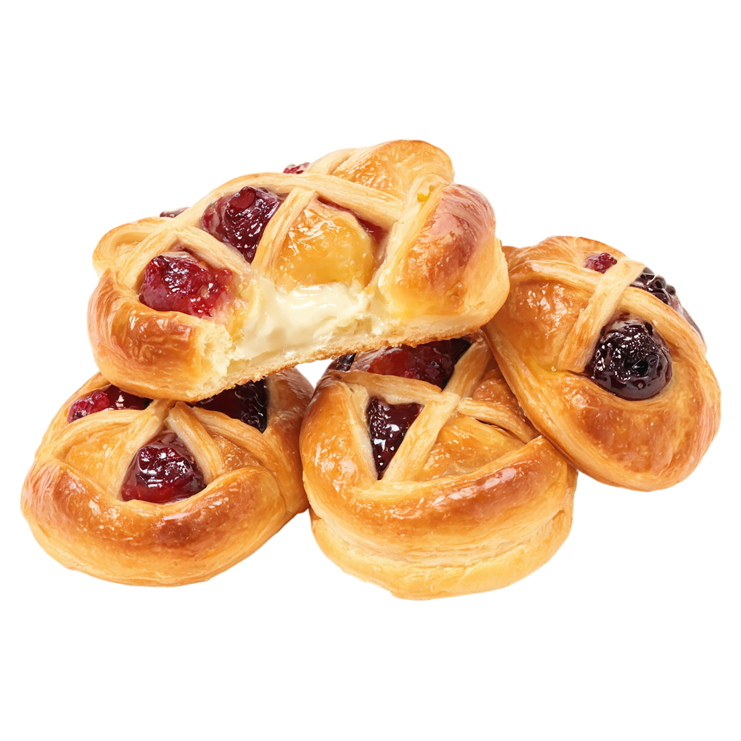 Danish pastries baked goods isolated on transparent background #2894