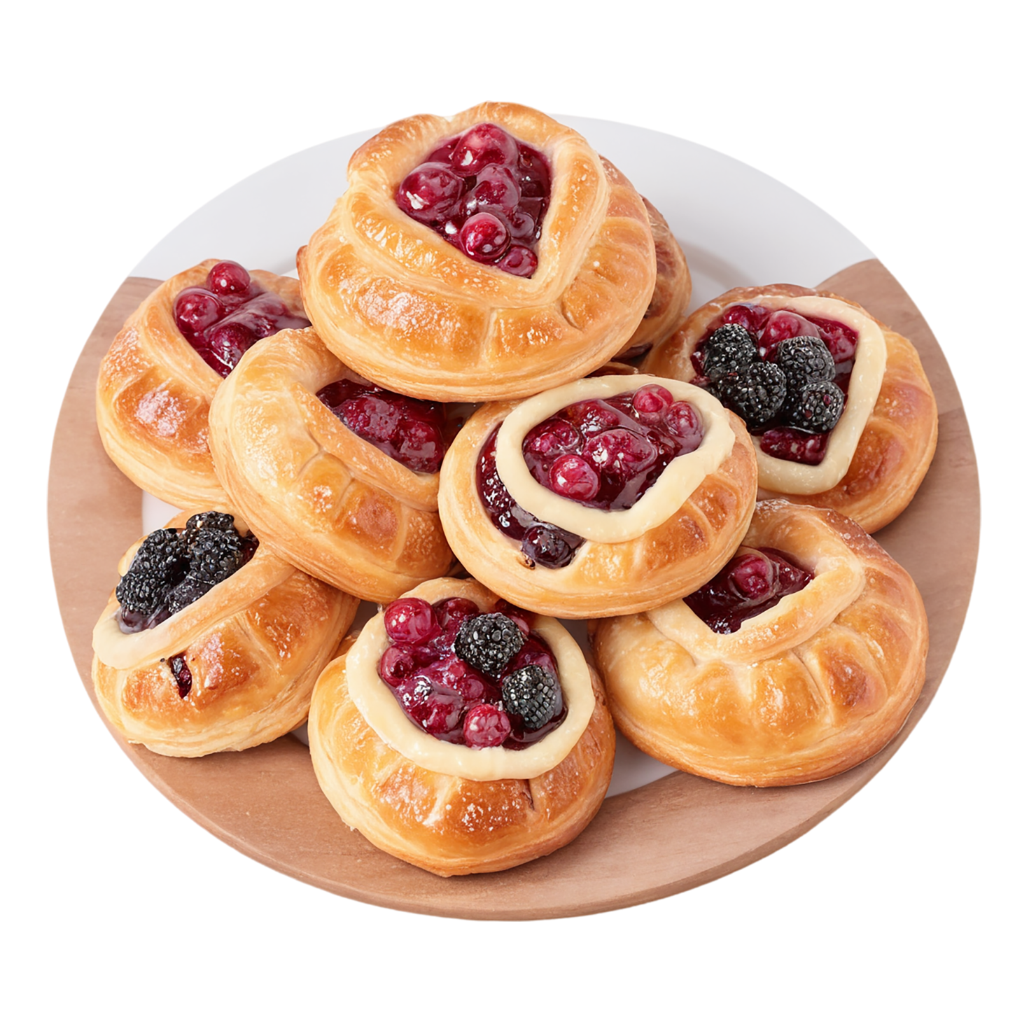 Danish pastries baked goods isolated on transparent background #2896