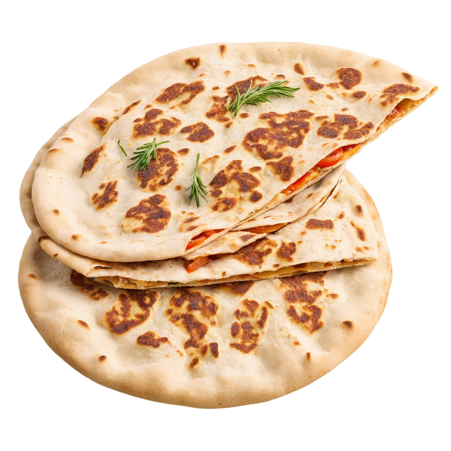 Flatbreads baked goods isolated on transparent background #2949