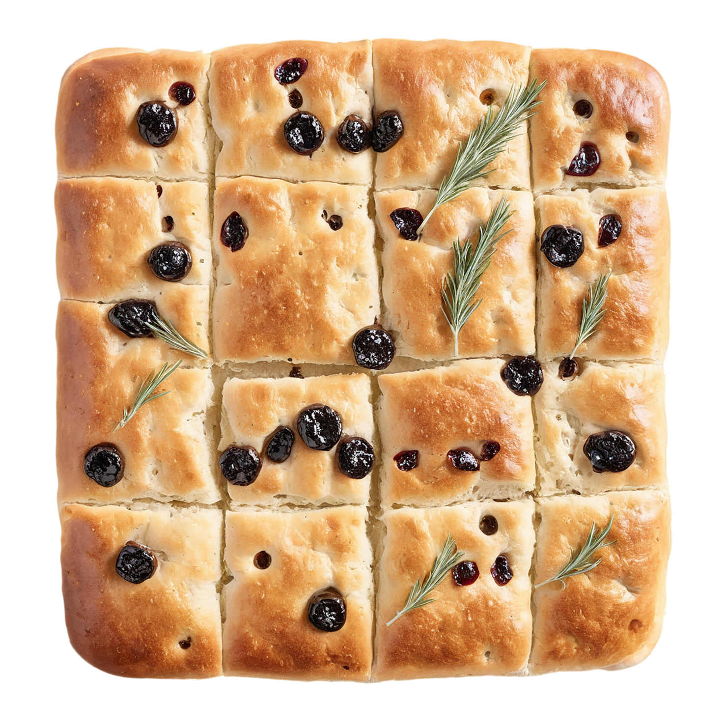 Focaccia baked goods isolated on transparent background #2966