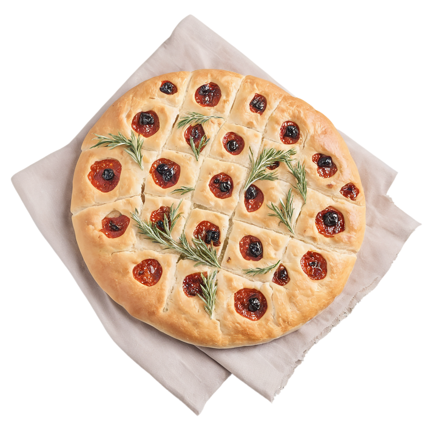 Focaccia baked goods isolated on transparent background #2968