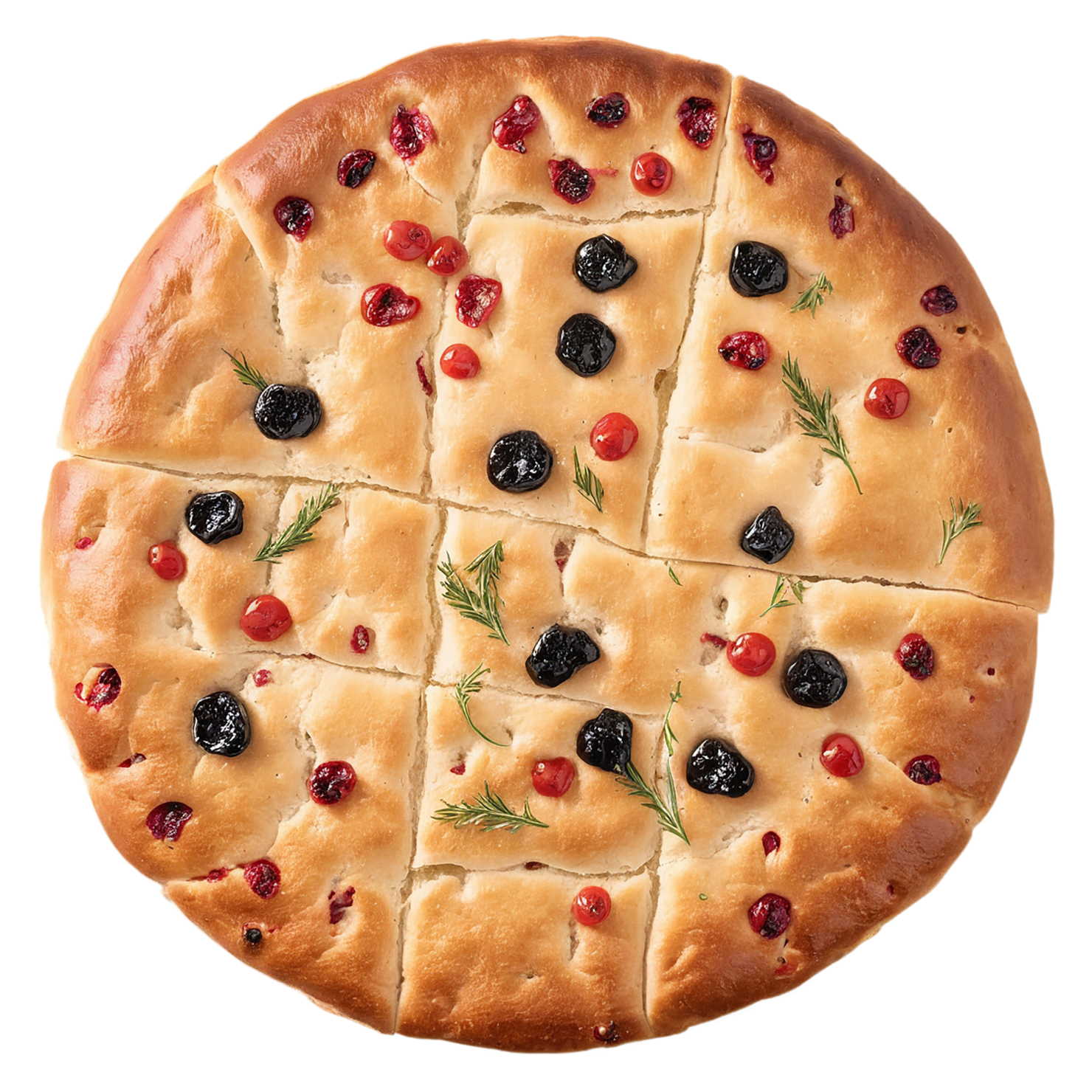 Focaccia baked goods isolated on transparent background #2972