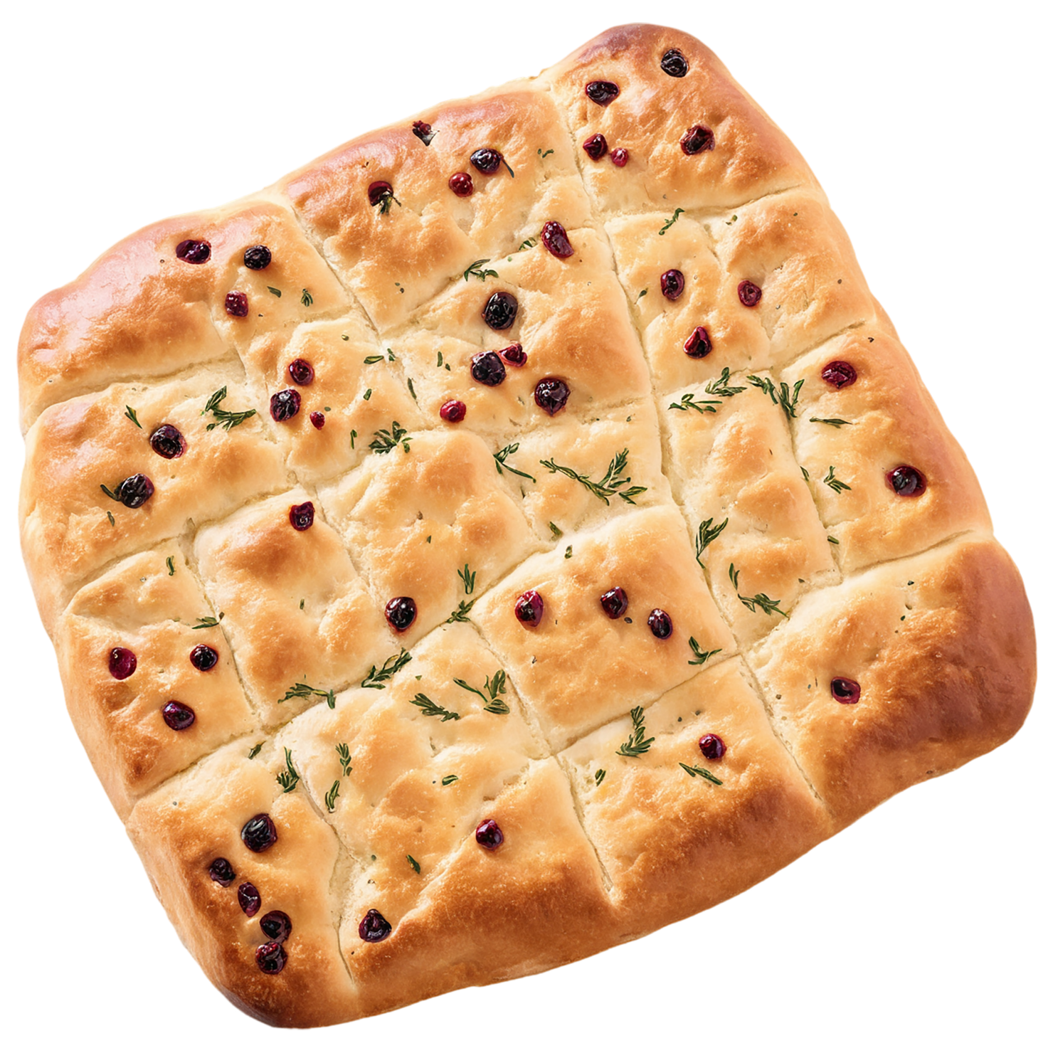 Focaccia baked goods isolated on transparent background #2980