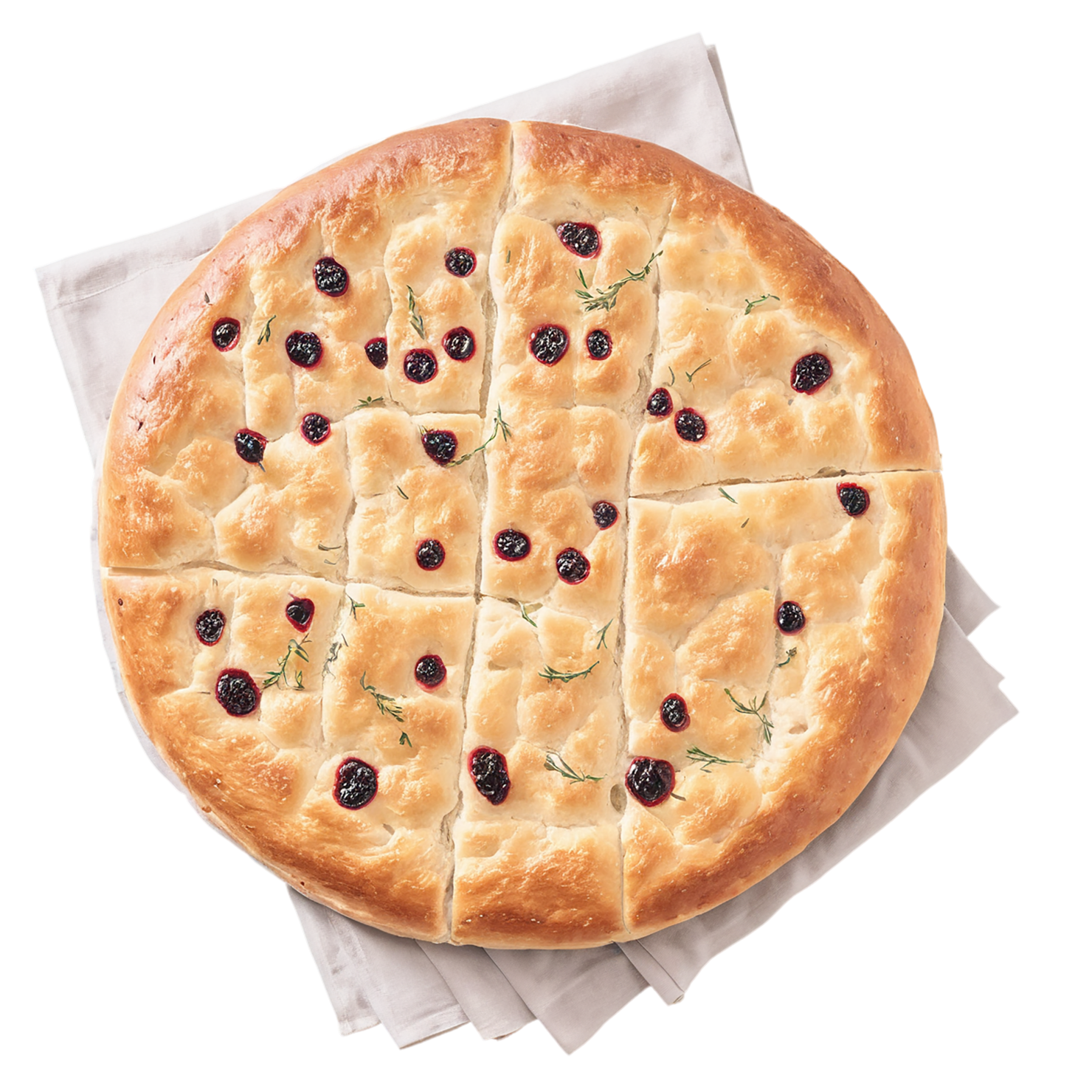 Focaccia baked goods isolated on transparent background #2986