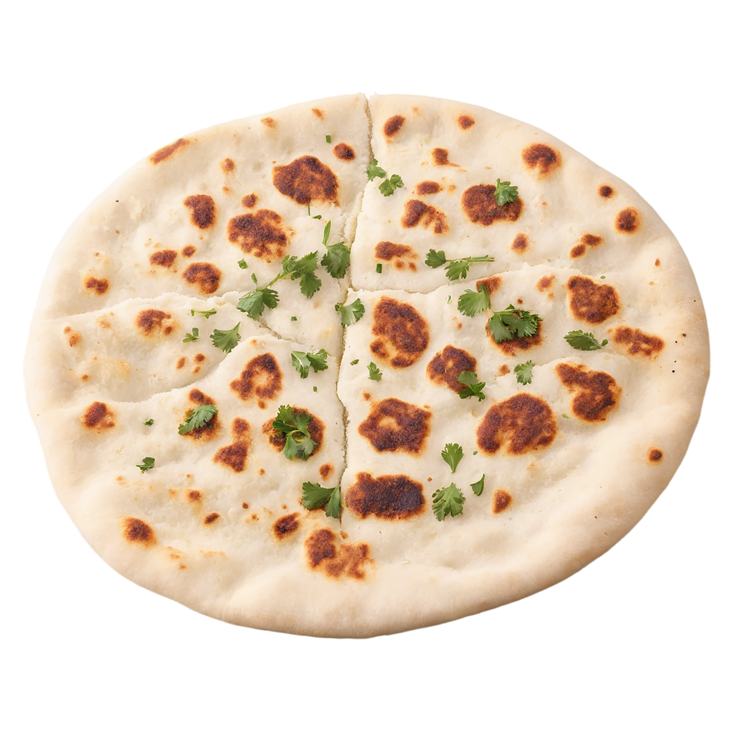Naan baked goods isolated on transparent background #3030