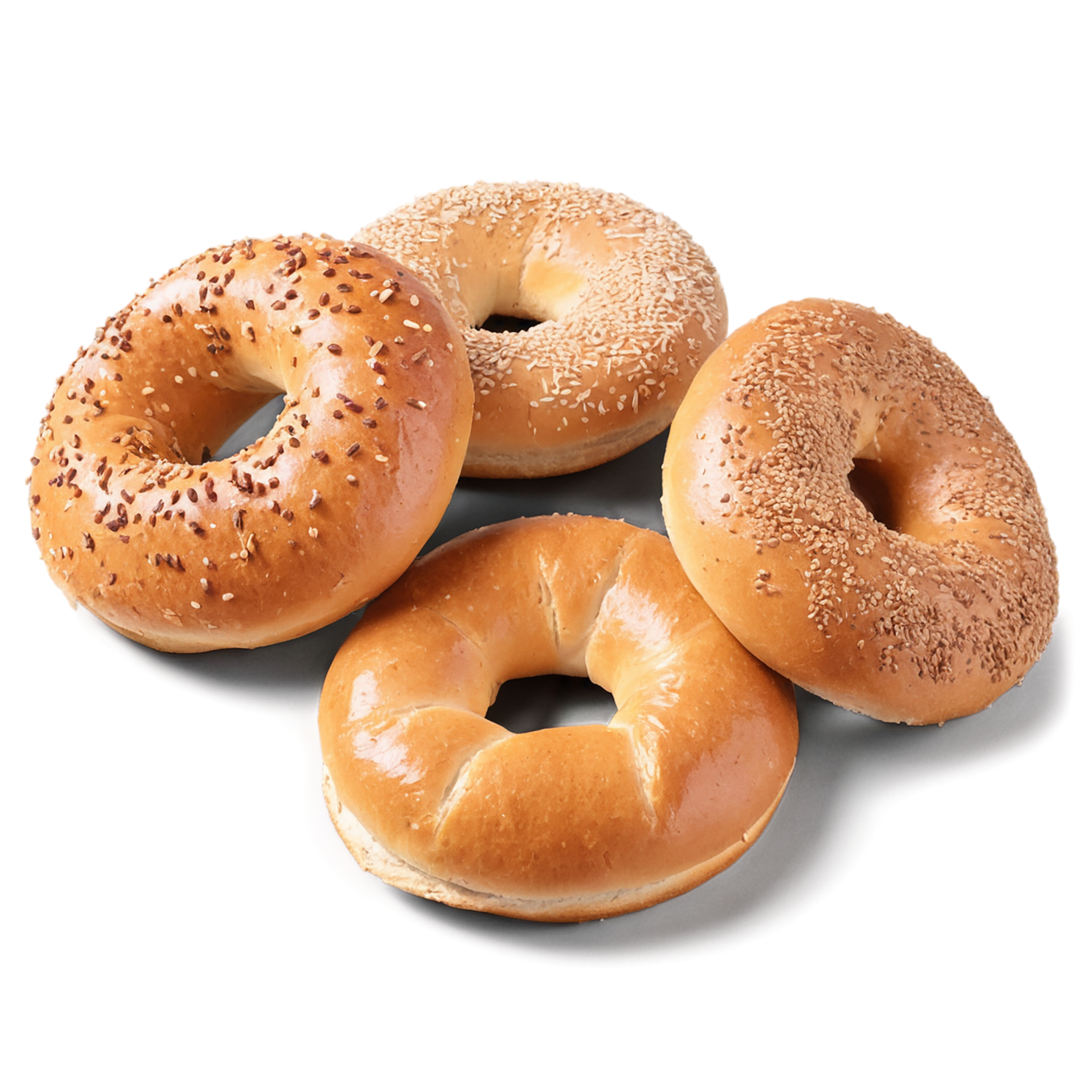 Bagels with sesame seeds breakfast foods isolated on transparent background #3196