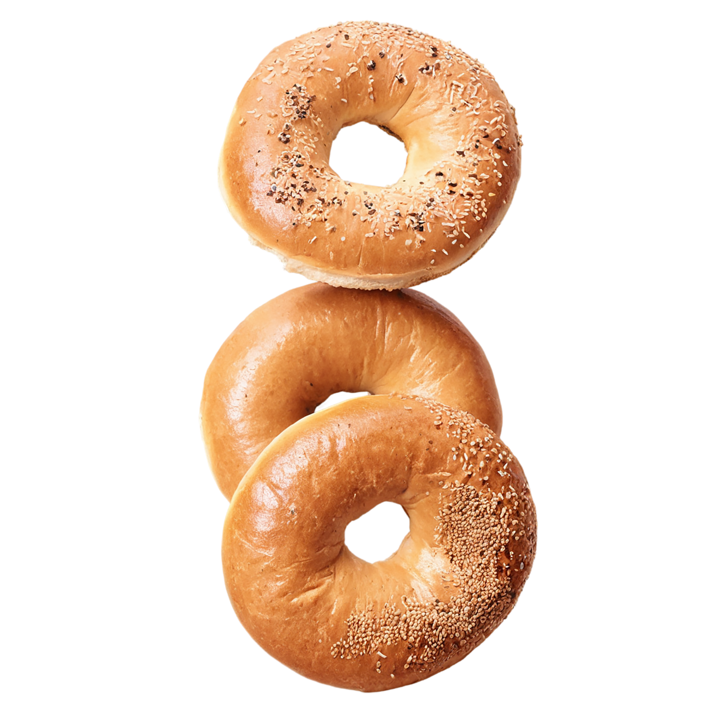 Bagels with sesame seeds breakfast foods isolated on transparent background #3204