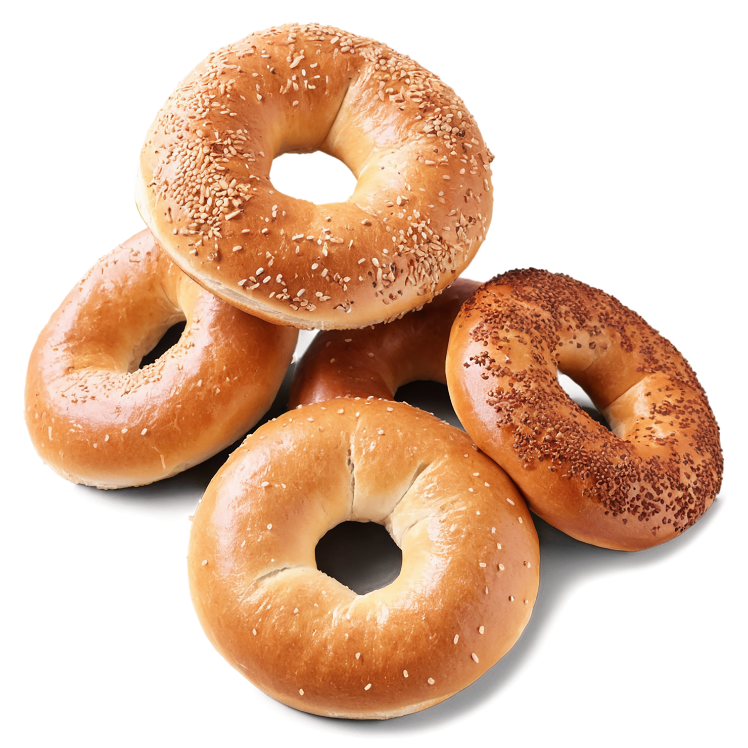 Bagels with sesame seeds breakfast foods isolated on transparent background #3208