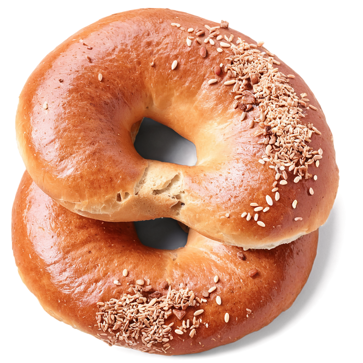 Bagels with sesame seeds breakfast foods isolated on transparent background #3213