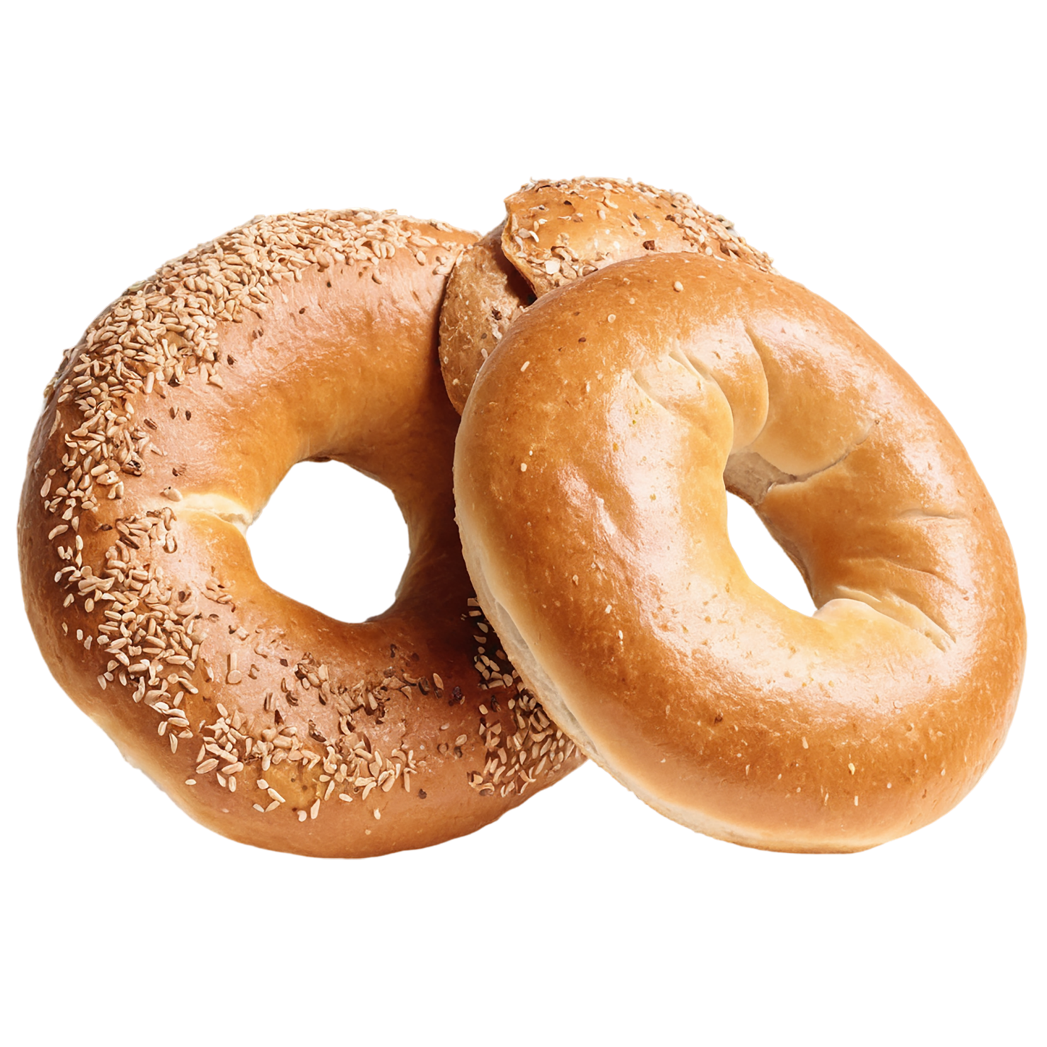 Bagels with sesame seeds breakfast foods isolated on transparent background #3217