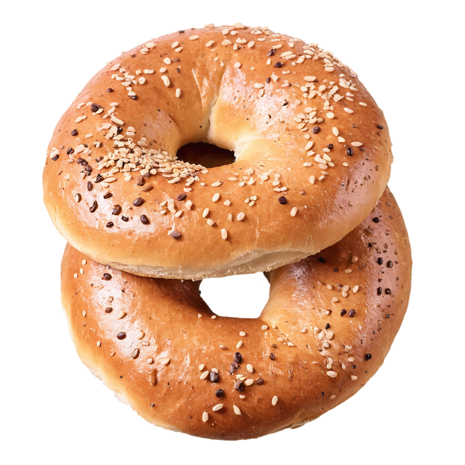 Bagels with sesame seeds breakfast foods isolated on transparent background #3218