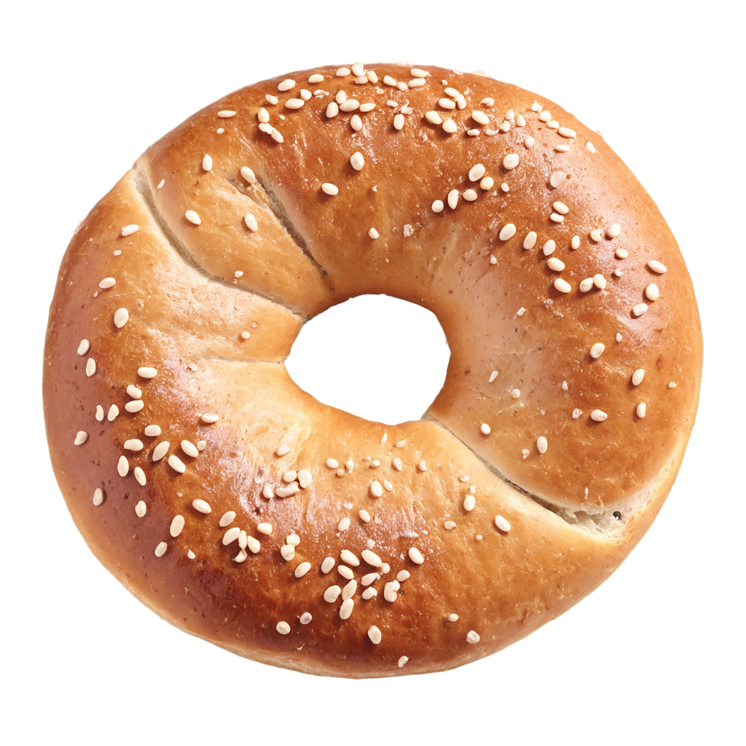 Bagels with sesame seeds breakfast foods isolated on transparent background #3222