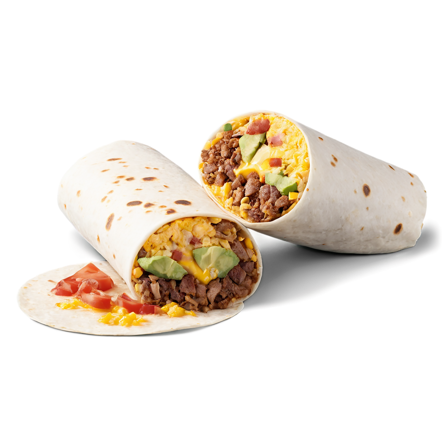 Breakfast burritos, breakfast foods isolated on transparent background #3246