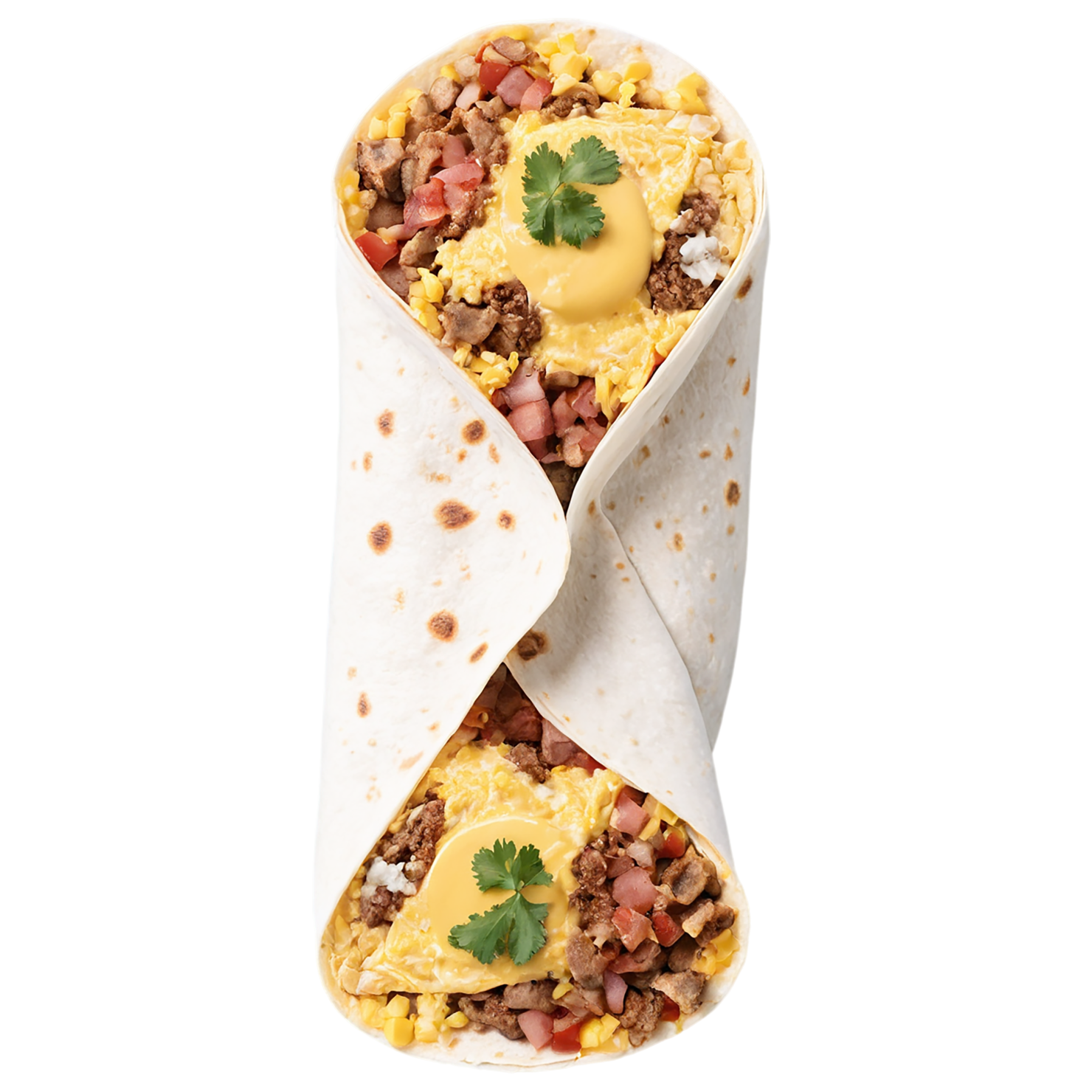 Breakfast burritos, breakfast foods isolated on transparent background #3249