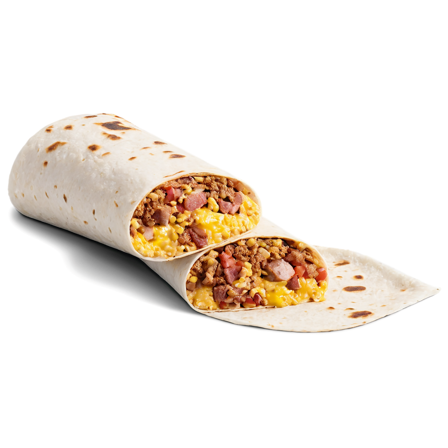 Breakfast burritos, breakfast foods isolated on transparent background #3254