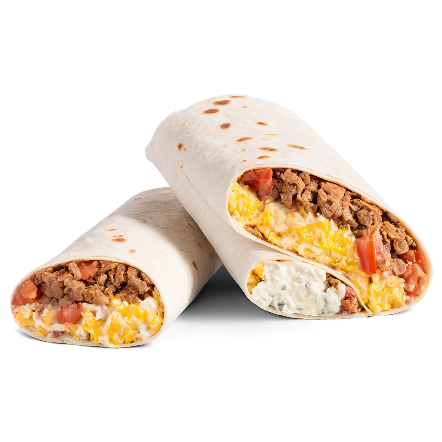 Breakfast burritos, breakfast foods isolated on transparent background #3257