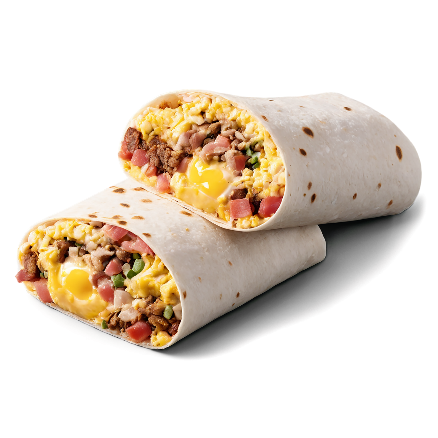 Breakfast burritos, breakfast foods isolated on transparent background #3263