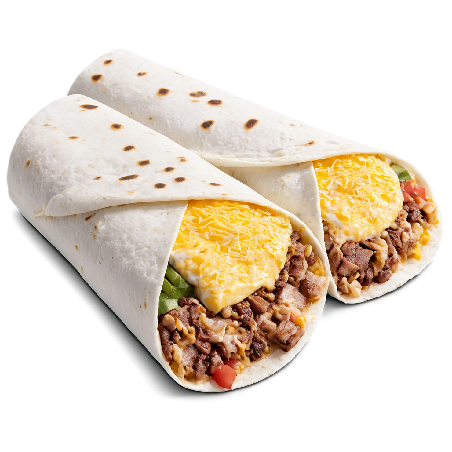Breakfast burritos, breakfast foods isolated on transparent background #3265