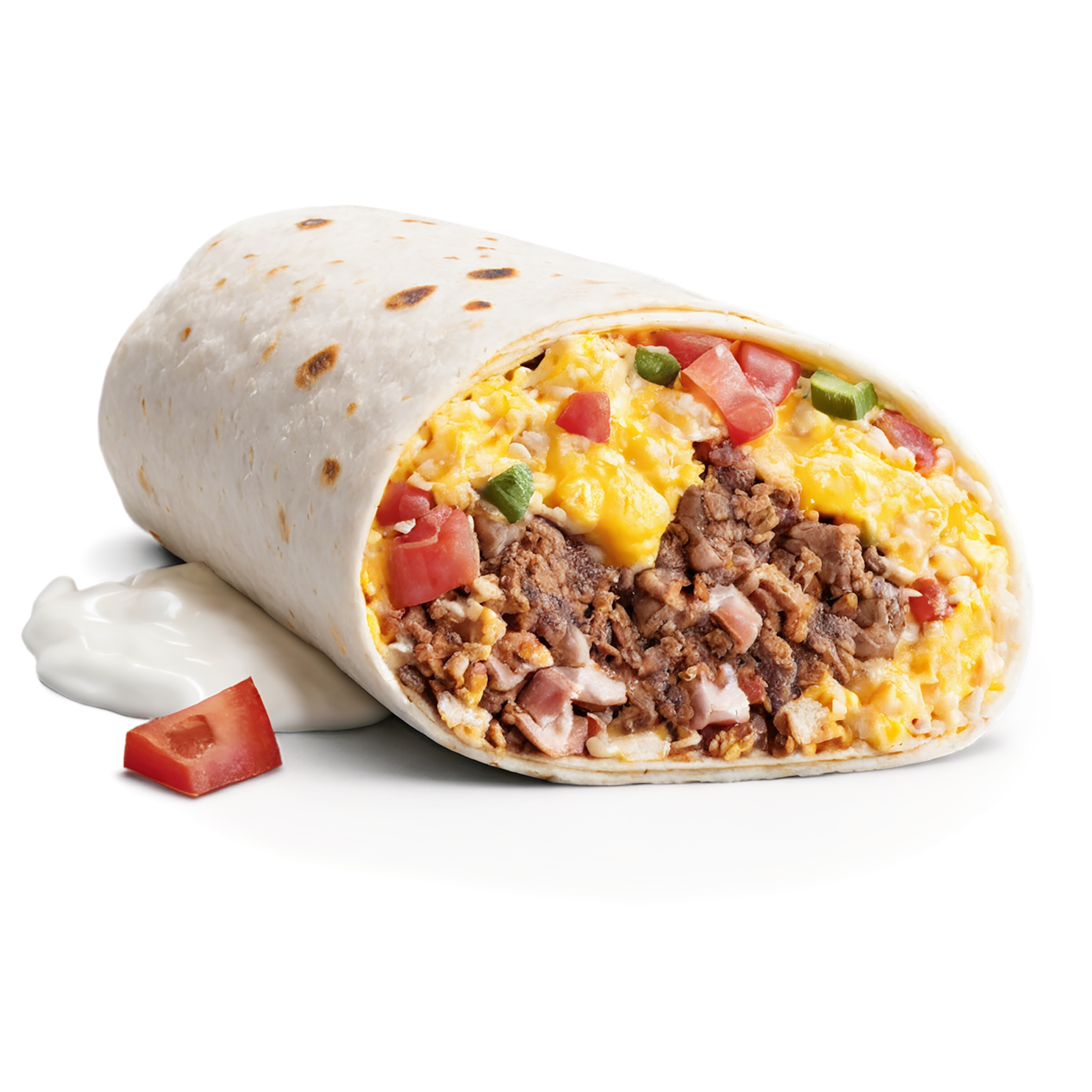 Breakfast burritos, breakfast foods isolated on transparent background #3272