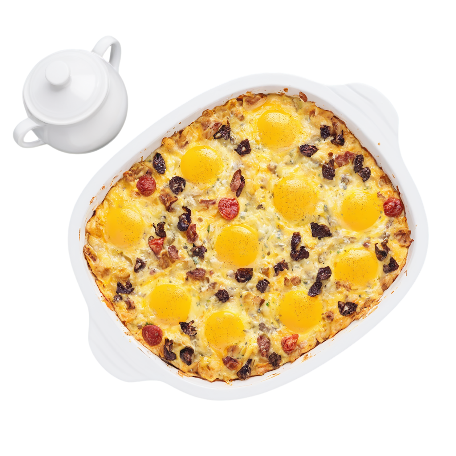 Breakfast casseroles, breakfast foods isolated on transparent background #3285