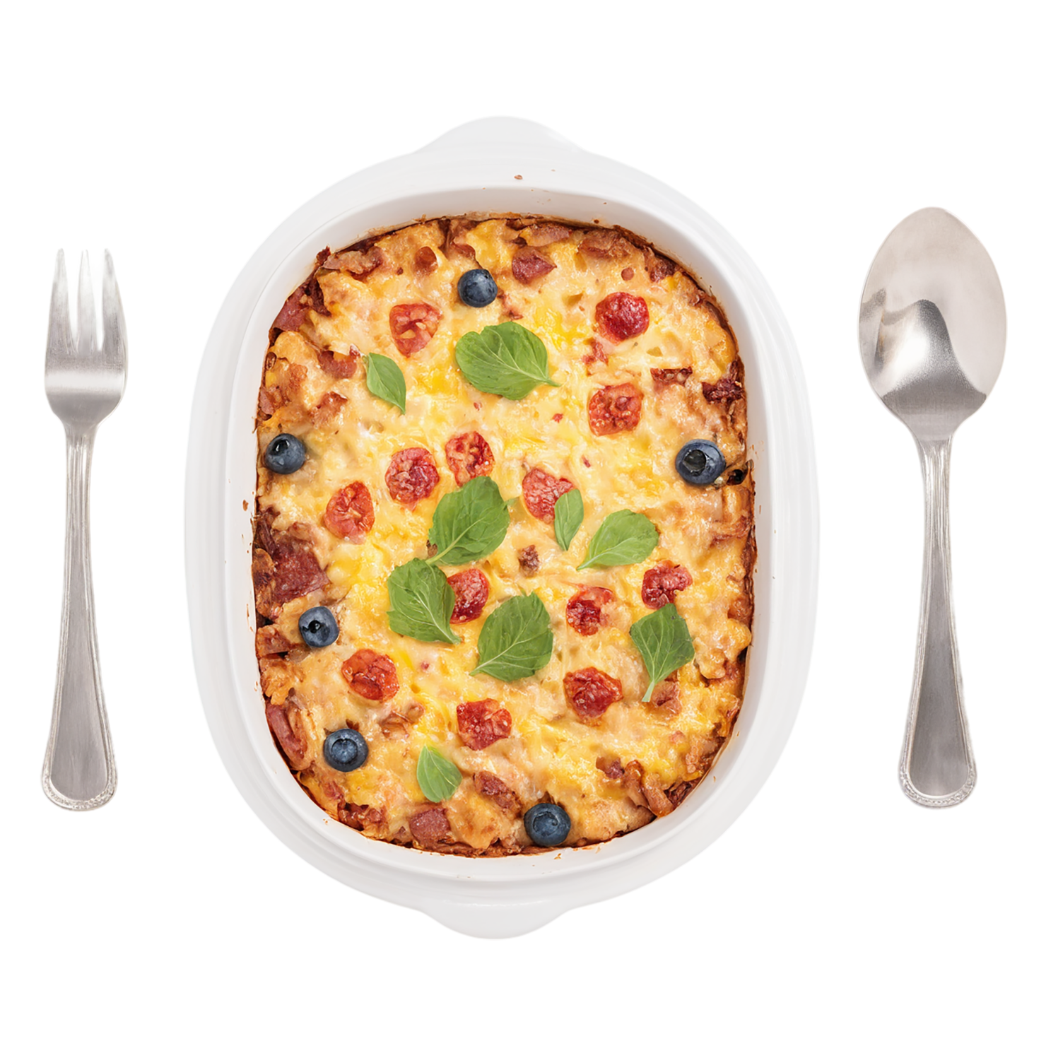 Breakfast casseroles, breakfast foods isolated on transparent background #3286