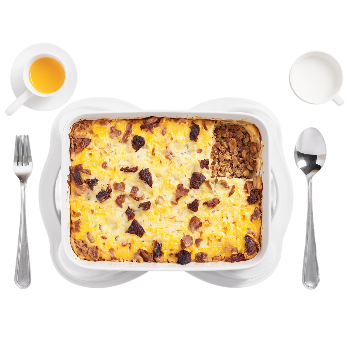 Breakfast casseroles, breakfast foods isolated on transparent background #3290
