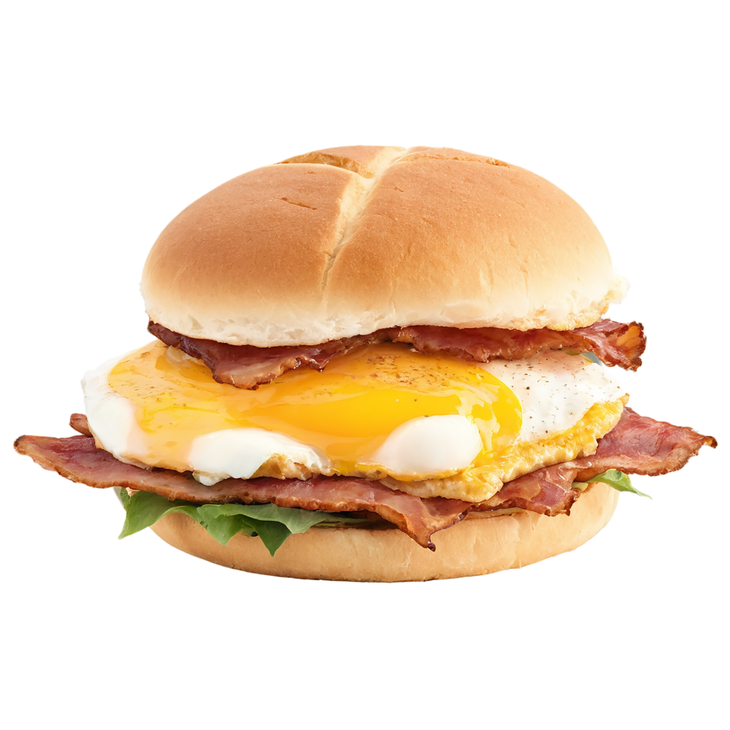 Breakfast sandwiches, breakfast foods isolated on transparent background #3294