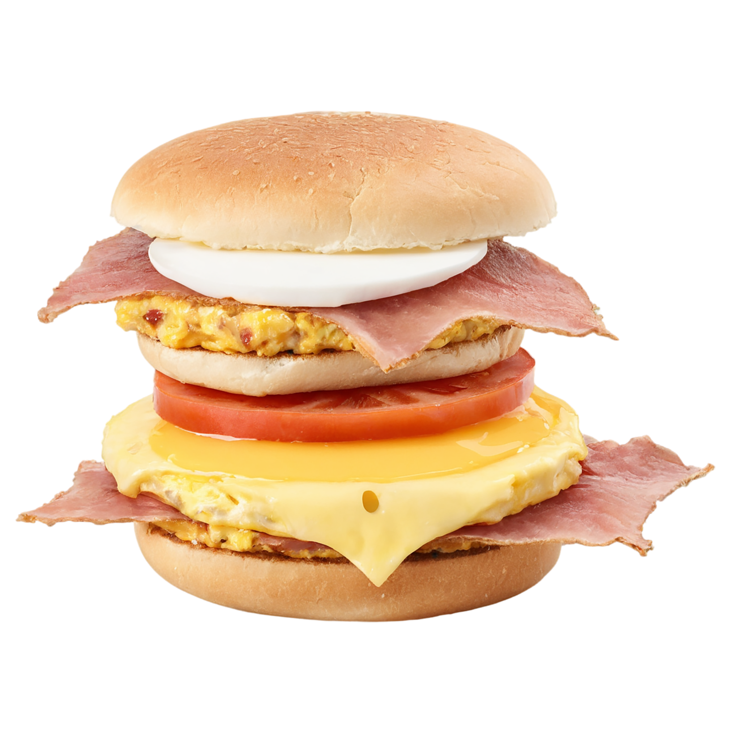 Breakfast sandwiches, breakfast foods isolated on transparent background #3297
