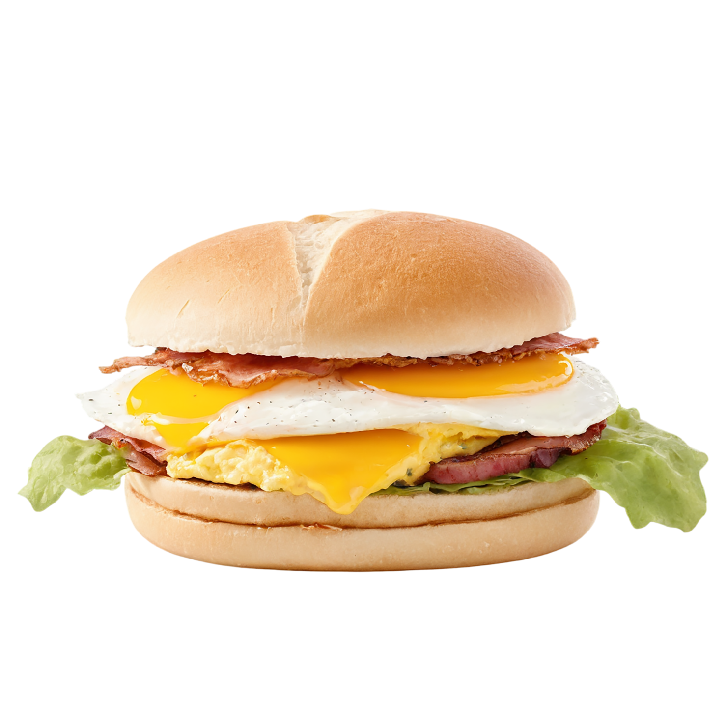 Breakfast sandwiches, breakfast foods isolated on transparent background #3298