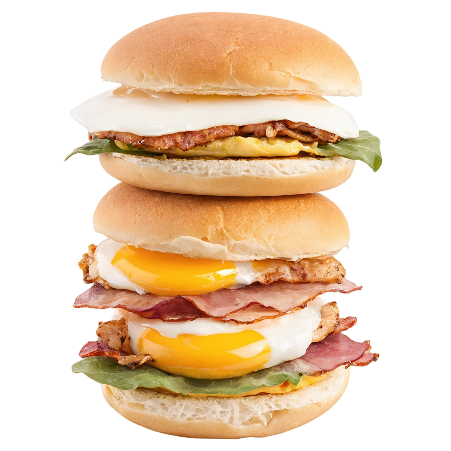 Breakfast sandwiches, breakfast foods isolated on transparent background #3302