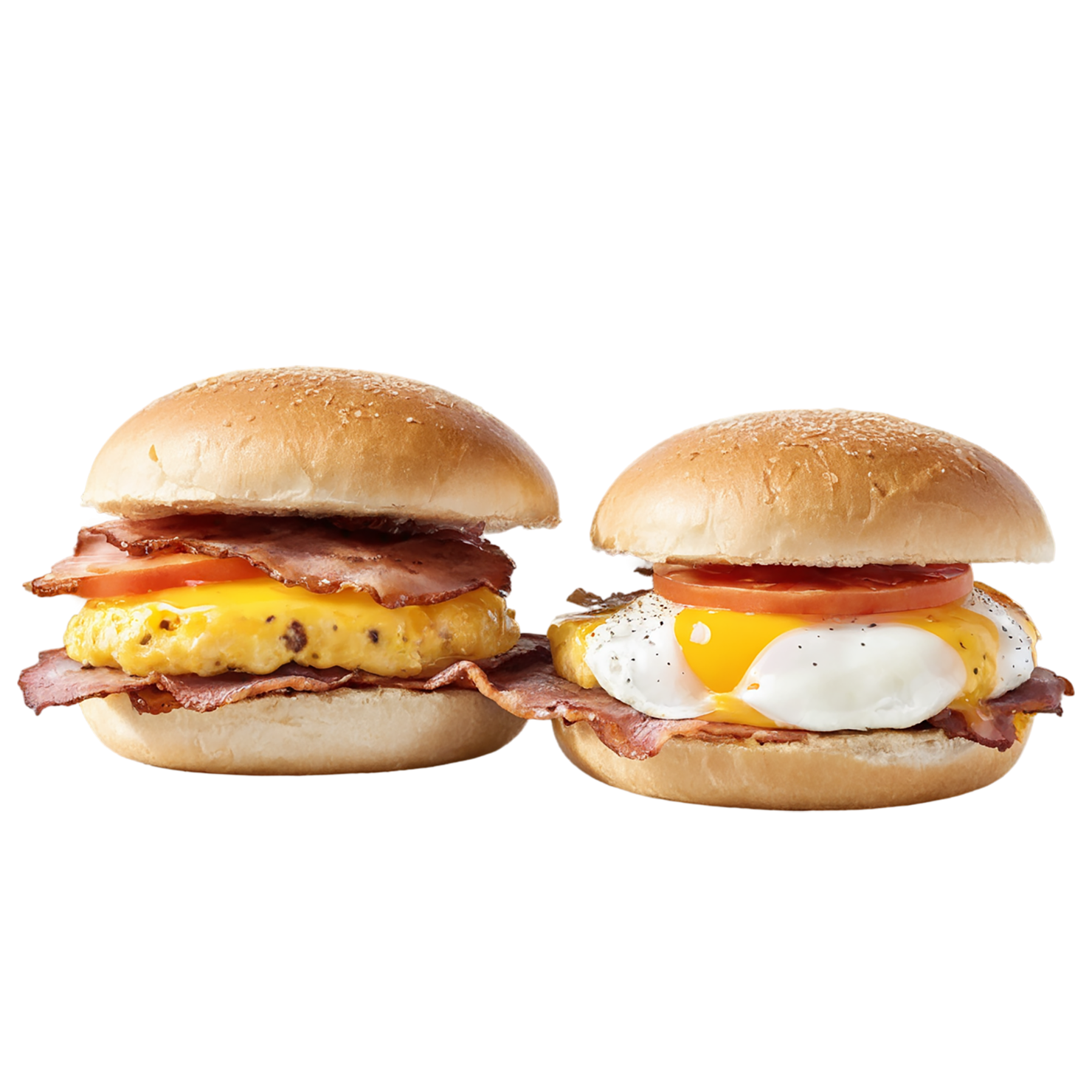 Breakfast sandwiches, breakfast foods isolated on transparent background #3303