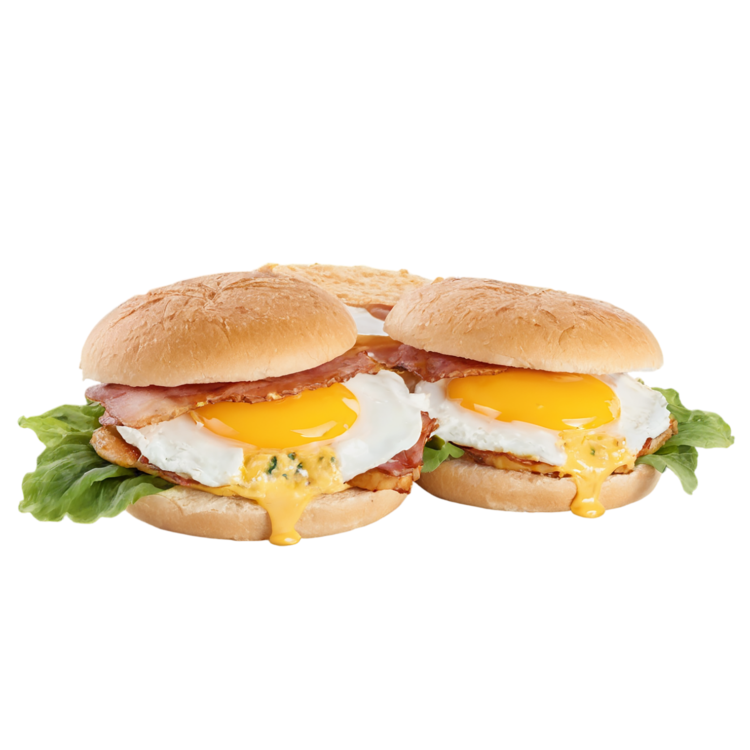 Breakfast sandwiches, breakfast foods isolated on transparent background #3305
