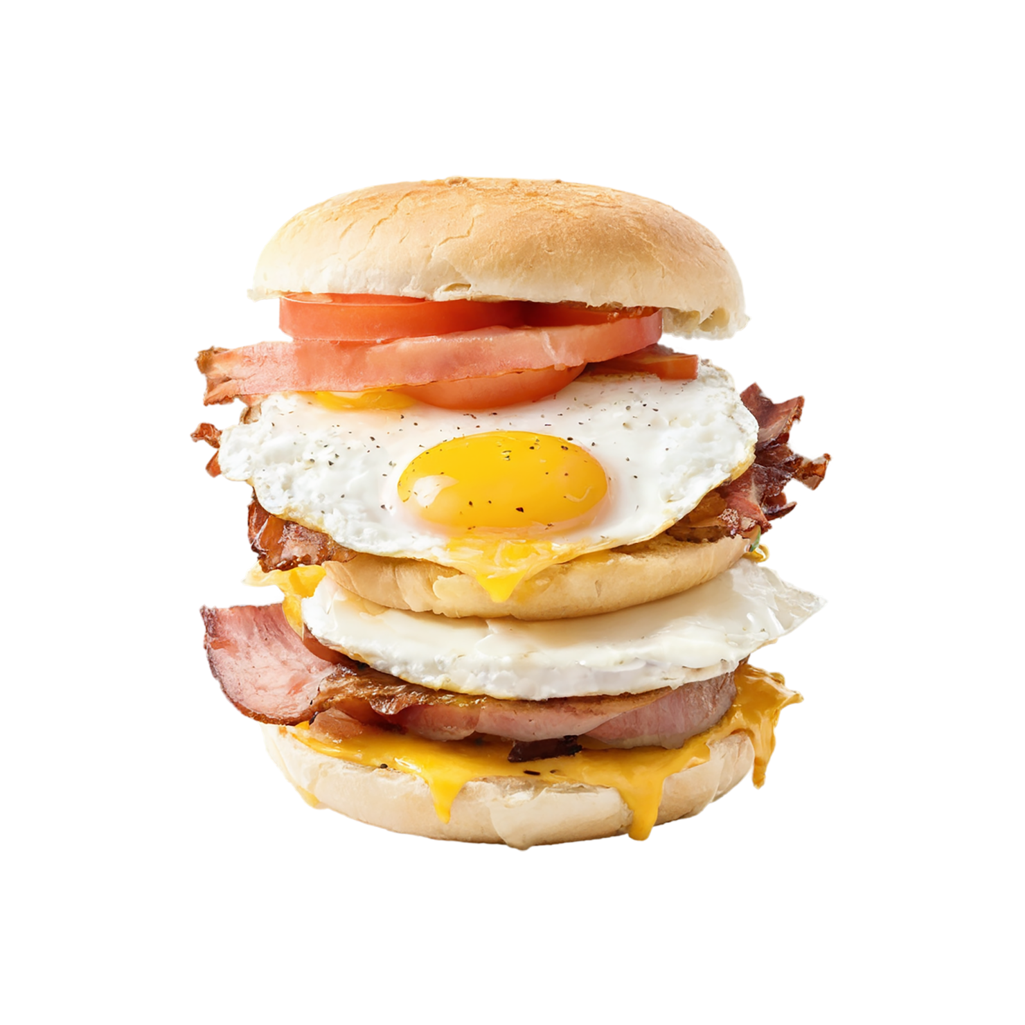 Breakfast sandwiches, breakfast foods isolated on transparent background #3307