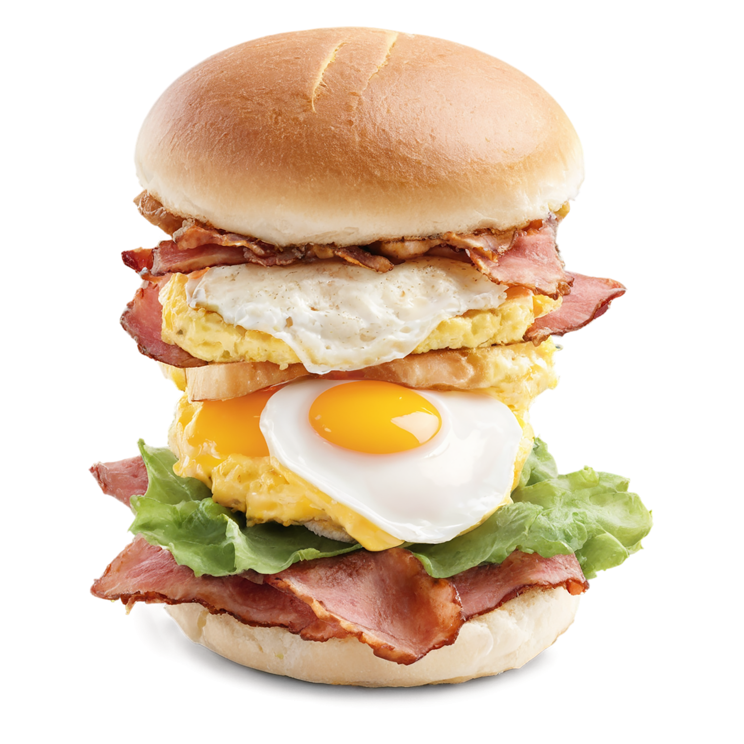 Breakfast sandwiches, breakfast foods isolated on transparent background #3308