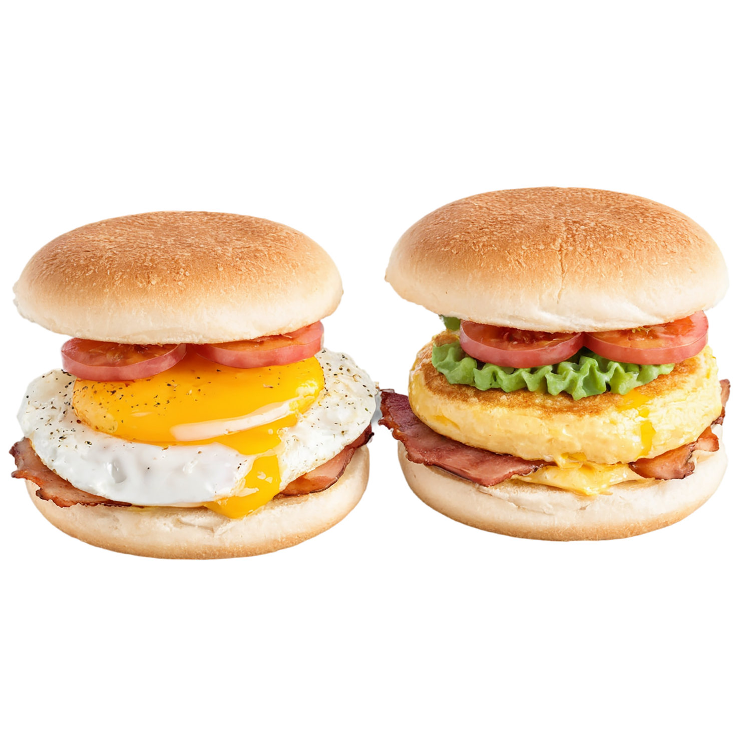 Breakfast sandwiches, breakfast foods isolated on transparent background #3311