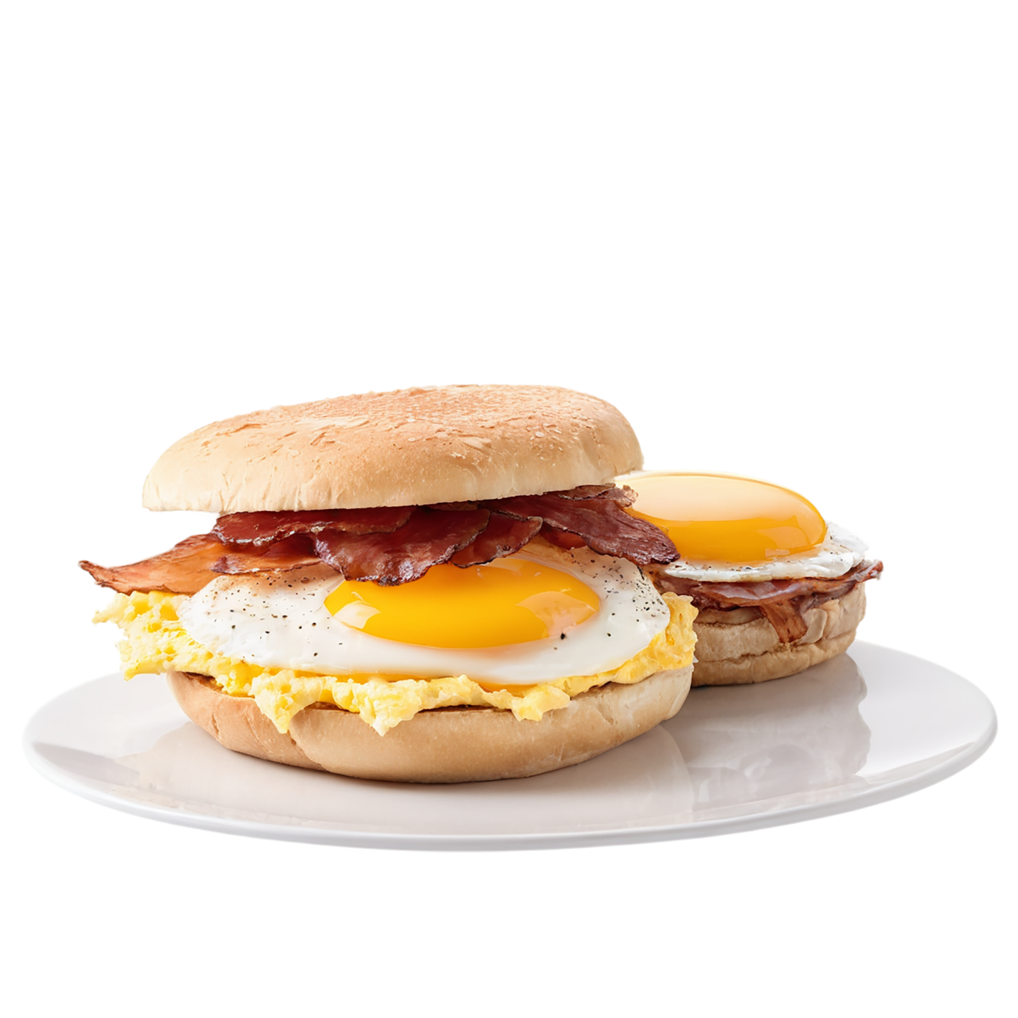 Breakfast sandwiches, breakfast foods isolated on transparent background #3313