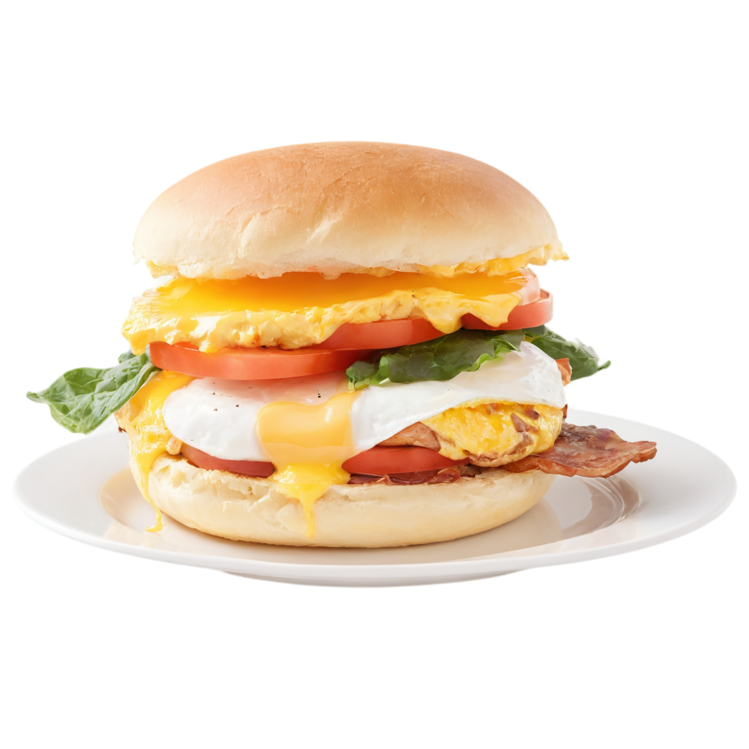 Breakfast sandwiches, breakfast foods isolated on transparent background #3314