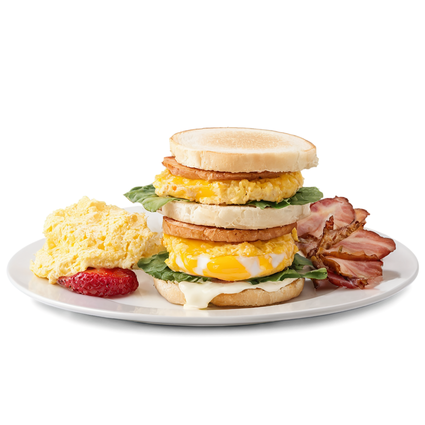 Breakfast sandwiches, breakfast foods isolated on transparent background #3317