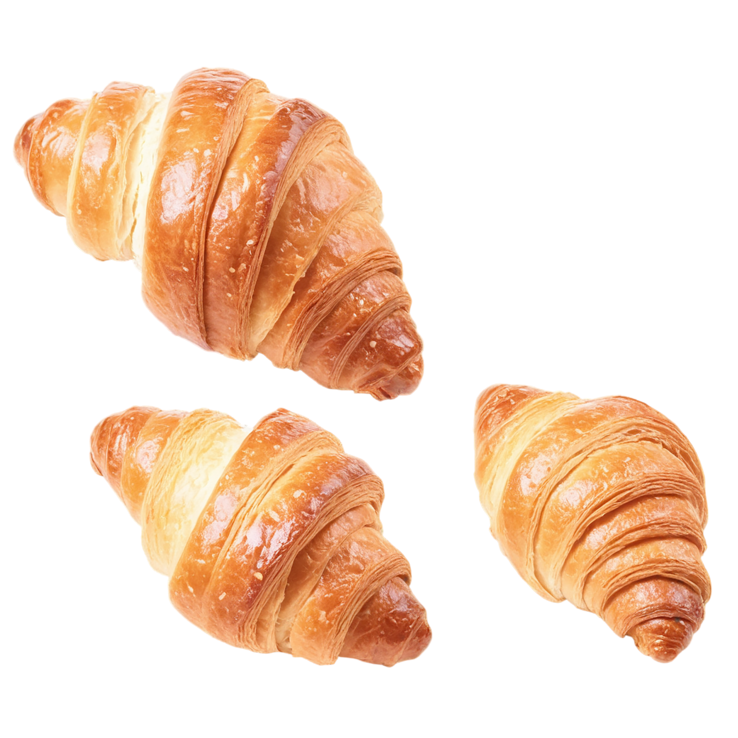 Croissants breakfast foods isolated on transparent background #3350