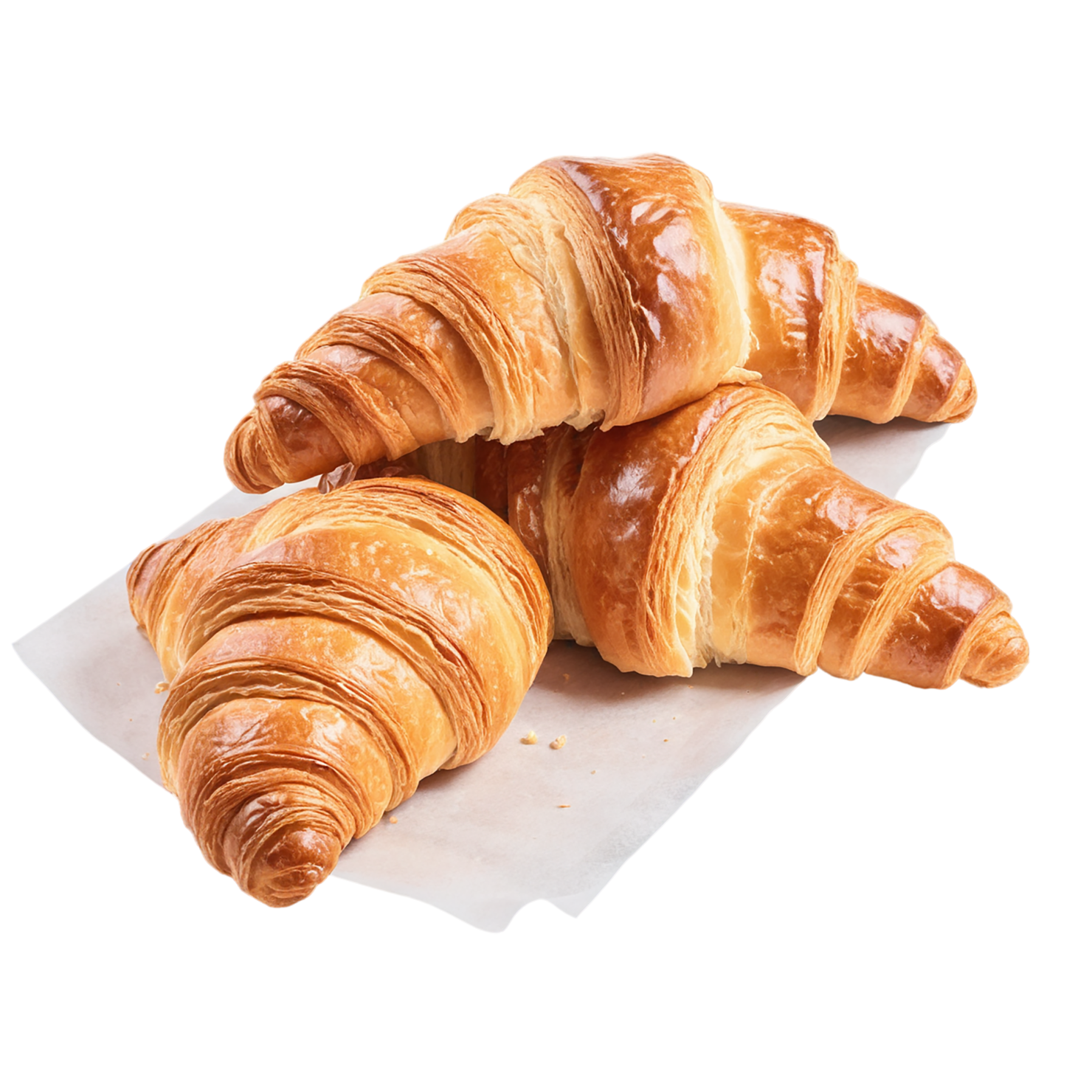 Croissants breakfast foods isolated on transparent background #3353
