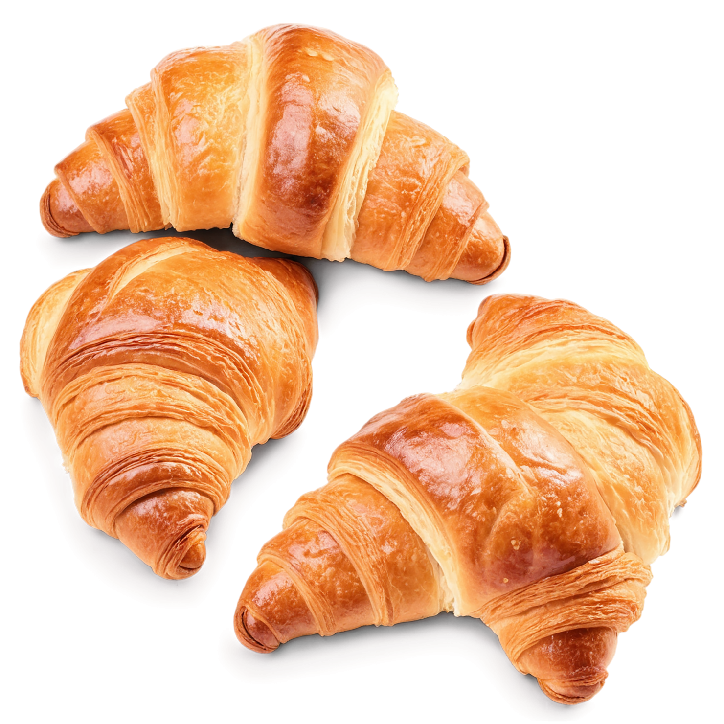 Croissants breakfast foods isolated on transparent background #3370