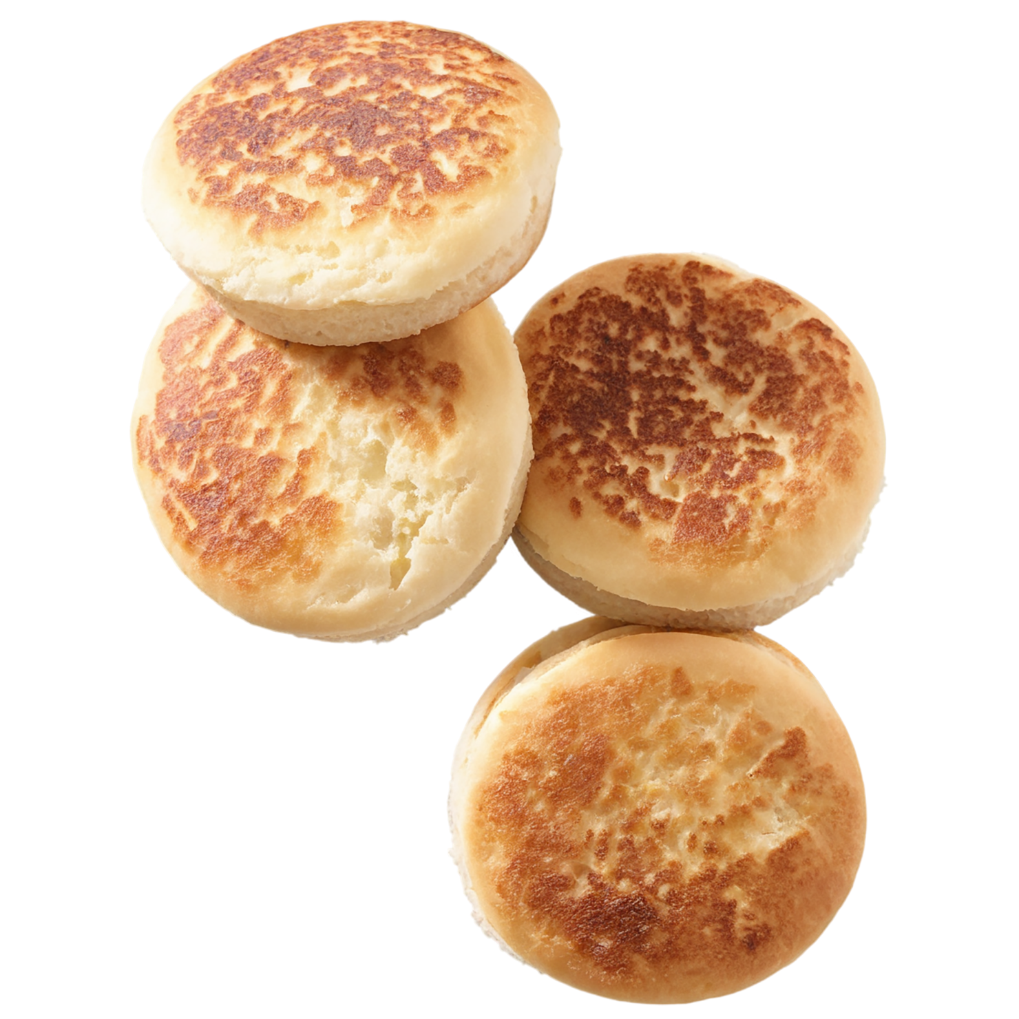 English muffins breakfast foods isolated on transparent background #3381