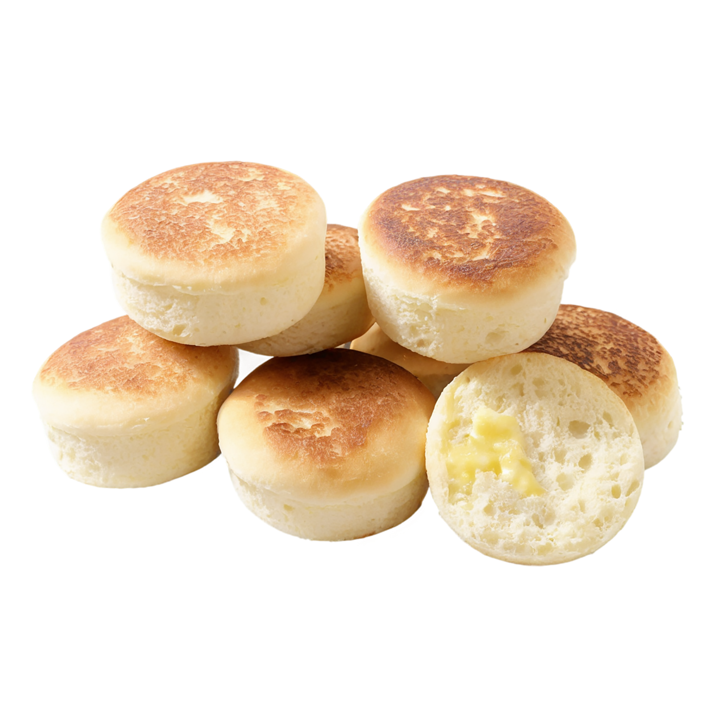 English muffins breakfast foods isolated on transparent background #3383