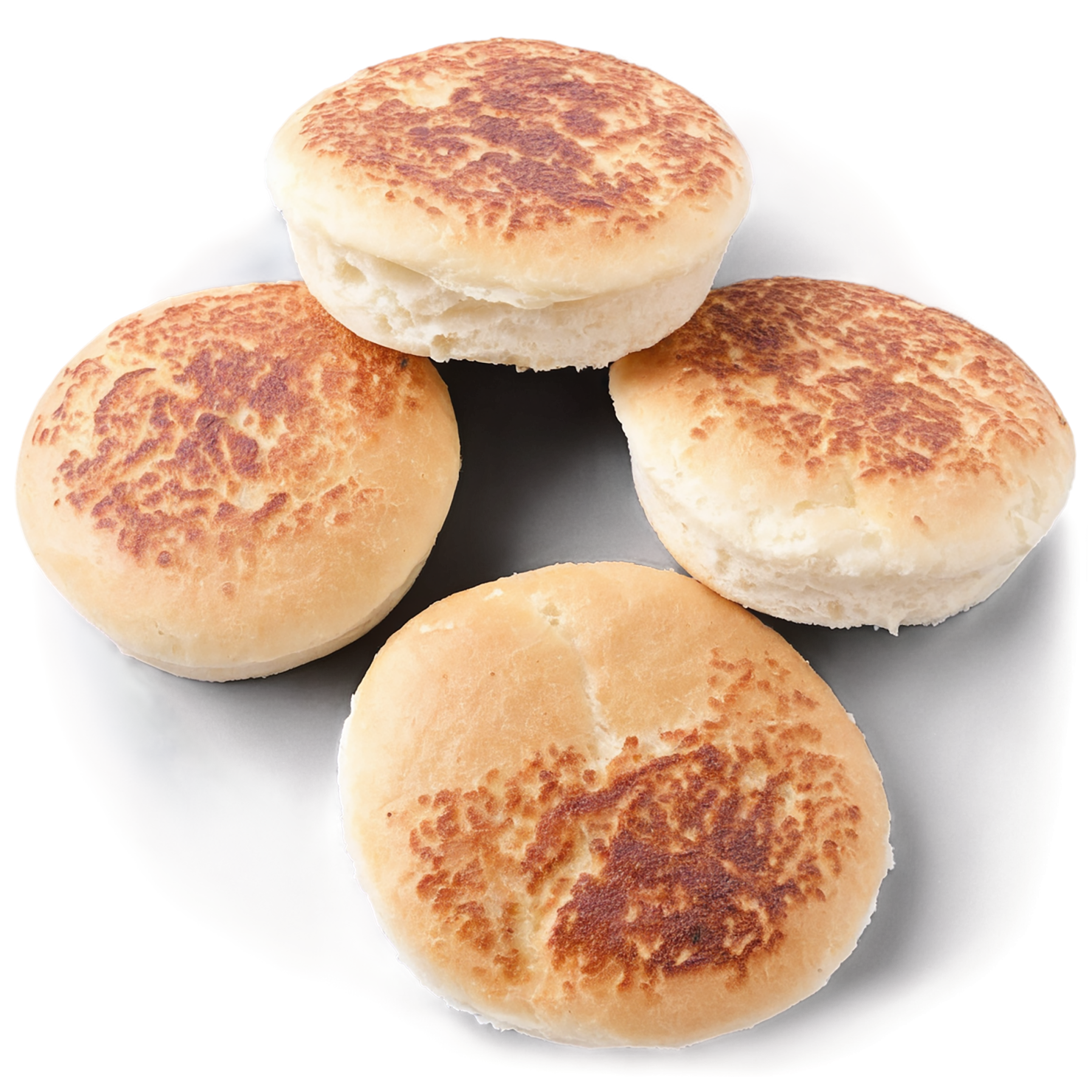 English muffins breakfast foods isolated on transparent background #3384