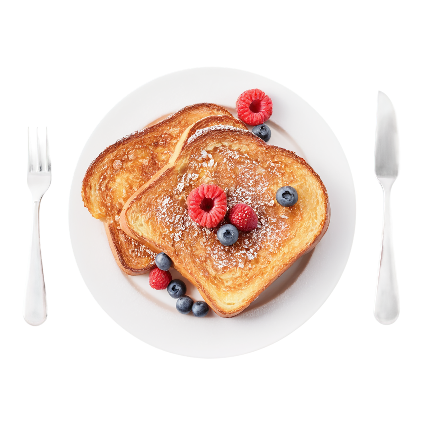French toast breakfast foods isolated on transparent background #3411